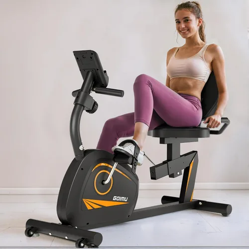 Vista 9 de Recumbent Exercise Bike, Stationary Bikes for Home Magnetic Recumbent Bike with Adjust Seat for Adults Seniors, 300LB Capacity & 8-level Resistance