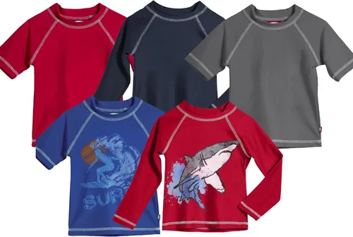 Vista 4 de City Threads camiseta de natación para niños y niñas con protección SPF50 (2T-6)