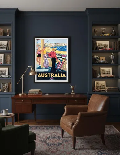 Vista 4 de Pacifica Island Art Australia - Bondi Beach New South Wales - Vintage Travel Poster by Percy Trompf c.1929 - Eco-friendly Premium Bamboo Paper