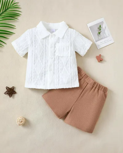 Vista 72 de Conjunto de ropa de verano para bebé y niño, camiseta de manga corta de algodón, pantalones cortos de dinosaurios, conjunto de ropa para niño