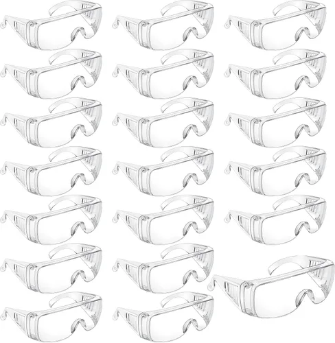 Vista 10 de Queekay Gafas de seguridad sobre anteojos Gafas de protección contra polvo, impacto y arañazos para hombres, mujeres, enfermeras, trabajadores