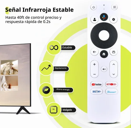 Vista 3 de Mando a distancia para Onn Google TV 4K Streaming Device 28078468