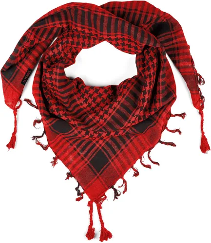 Vista 23 de LOVARZI Shemagh Cottons Arab Keffiyeh - Bufanda militar táctica para cabeza y cuello