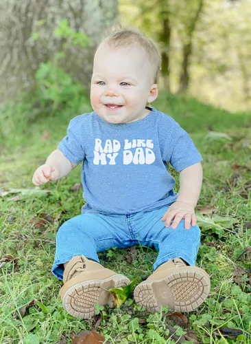 Vista 3 de Rad Like My Dad Groovy - Camisa retro para niño
