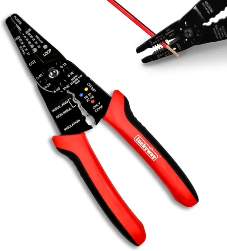 Vista 11 de Luckyway - Pelacables de alambre para taladro con herramienta profesional de pelado y torsión de alambre para electricistas, herramienta de torsión