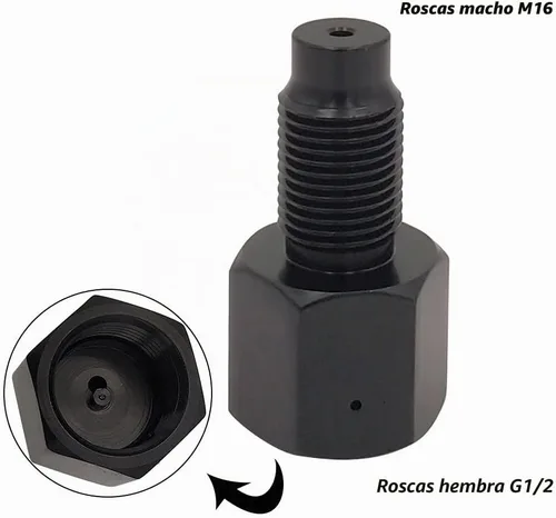Vista 2 de Genrics Paintball PCP CO2 tanque a 3.10 oz cartucho cápsula roscada adaptador