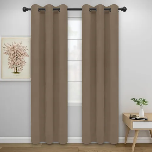 Vista 139 de Easy-Going - Cortinas opacas para dormitorio, aislamiento térmico sólido con ojales, cortinas de ventana para reducción de ruido, cortinas