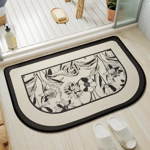 Vista 11 de YDKGL Alfombra de baño Half Circle, alfombras de baño finas antideslizantes A- Marrón a