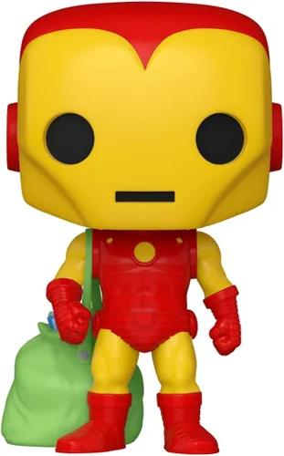 Vista 2 de Funko ¡POP! Marvel: Holiday - Iron Man with Bag - Marvel Comics - Figura de vinilo coleccionable - Idea de regalo - Mercancía oficial - para niños