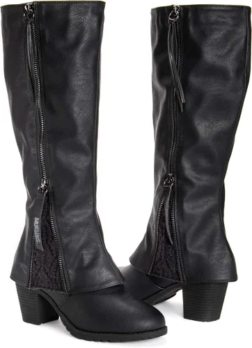 Vista 4 de MUK LUKS Botas de encaje para mujer - Gris