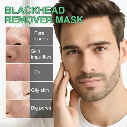 Vista 4 de Mascarilla removedor de puntos negros, mascarilla facial de carbón para limpieza profunda para cara, nariz, poros y acné, para todo