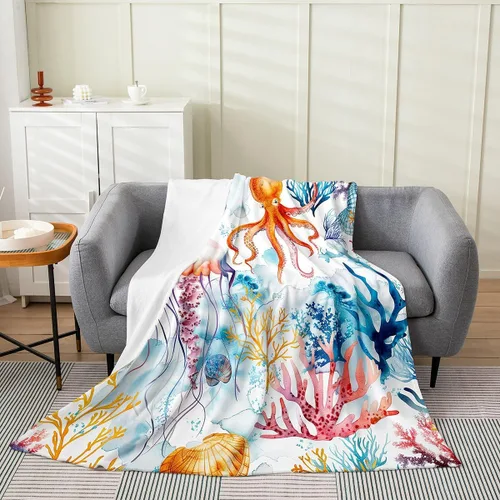 Vista 28 de Erosebridal Hammerhead Shark Flannel Blanket 40x50 Marine Life Fuzzy Plush Throw for Sofa Couch Hammerhead Shark Lover Gifts Ocean Sealife Fleece