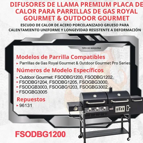 Vista 2 de Placa de calor para parrilla de gas gourmet real y exterior seleccionada