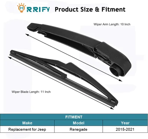 Vista 2 de Limpiaparabrisas trasero 68256590AA para Jeep Renegade 2015-2020 Conjunto de limpiaparabrisas trasero