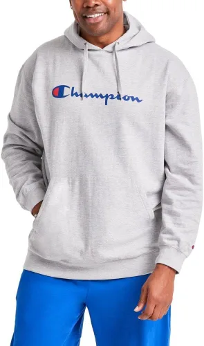 Vista 2 de Sudadera Champion con capucha, forro polar de tejido invertido, cómoda sudadera para hombre, gráfico