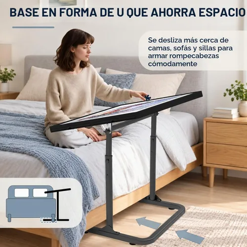 Vista 6 de Puzzle table with drawers 1500pcs with Adjustable height & up angles