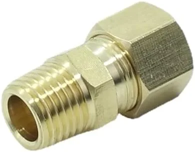 Vista 6 de 3 piezas de conexión de compresión de latón 1/2" OD del tubo x 1/2" OD conector de unión