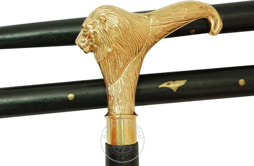 Vista 8 de Humaira Nautical Bastón de Madera con Mango de Cabeza de León de Latón Macizo Bastón Diseñador Vintage Hecho a Mano