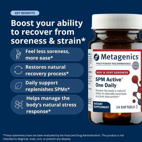 Vista 3 de Metagenics SPM Active One Daily Supplement, 14 cápsulas blandas