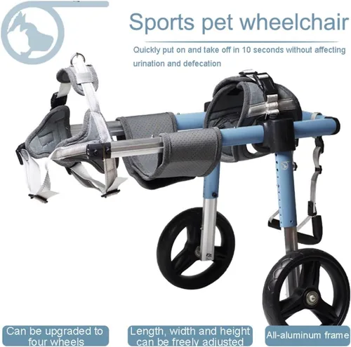 Vista 7 de Dog Wheelchair for Back Legs Pet Light Weight Dog&Cat&Pets Wheelchair Cart Adjustable Dog Cart, Disabled, Paralysis, Hind Limb Weak Pet, with Leg