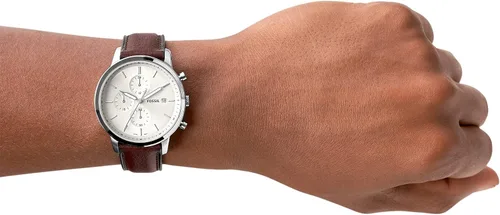 Vista 4 de Fossil Reloj cronógrafo minimalista cronógrafo de cuero - FS5850