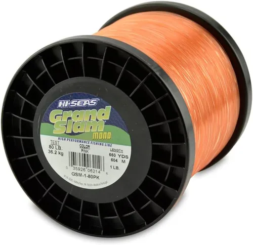 Vista 33 de Sedal de Pesca de Monofilamento HI-SEAS Grand Slam - Fuerte y Resistente a la Abrasión en Transparente, Rosa, Verde, Azul Ahumado, Amarillo Amarillo