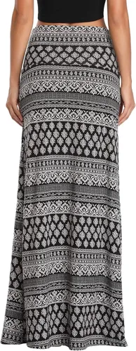 Vista 6 de Urban CoCo - Falda elegante para mujer con elastano cómoda con cintura plegable larga acampanada