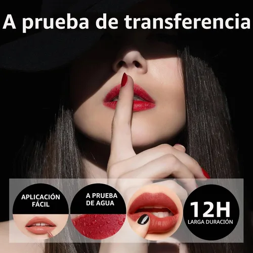 Vista 7 de Lápiz labial líquido rosa polvoriento, mate, de larga duración Whispering Wind