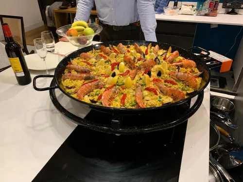 Vista 8 de Garcima Paella de acero esmaltado de 18 pulgadas, 18.1 in