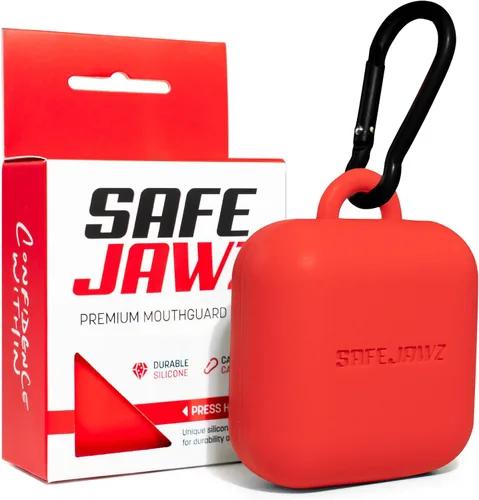 Vista 6 de SAFEJAWZ - Funda protectora bucal de alta calidad negra con clip de mosquetón Funda protectora bucal de silicona duradera y flexible para mantener