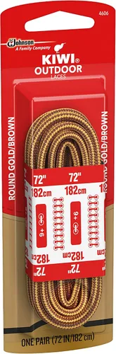 Vista 4 de KIWI Cordones cuadrados de cuero para exteriores, marrón, 72 pulgadas
