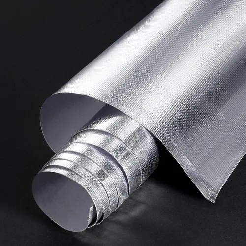 Vista 8 de BBTO Cinta de protección contra el calor con respaldo adhesivo, protector térmico de fibra de vidrio aluminizada, barrera de protección contra