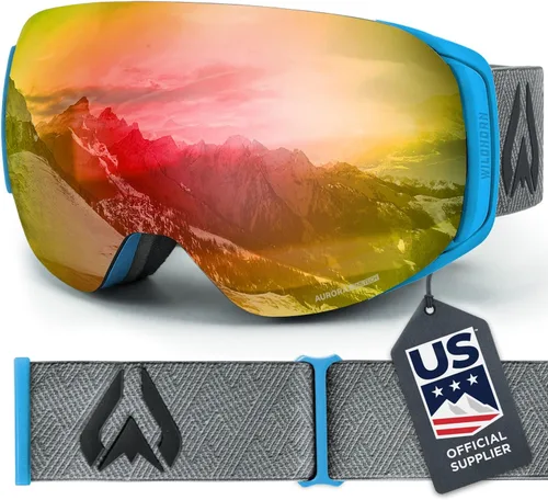 Vista 17 de Wildhorn Roca - Gafas de esquí para hombres y mujeres con protección antiempañamiento/arañazos 100% UV - Lente magnética - Gafas de nieve