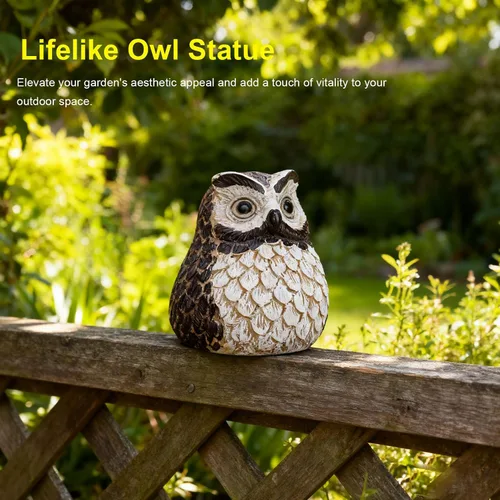 Vista 4 de Faux Owl Hide a Key Outdoor, Resin Water Proof Spare Key Hider Lock Box, Outdoor Hidden KeyHolder Safe Secret Hiding Spot Decorative Garden Statue
