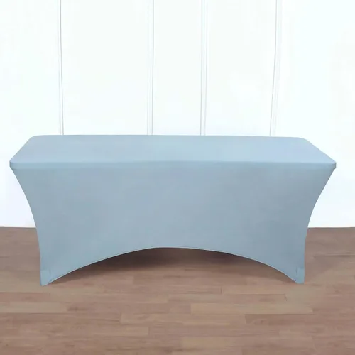 Vista 63 de Efavormart - Mantel rectangular de elastano elástico beige de 4 pies