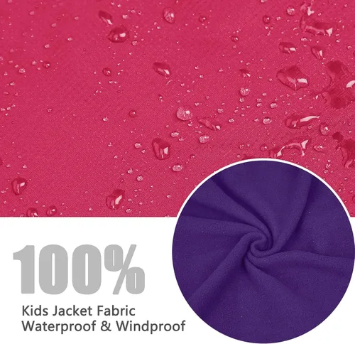 Vista 68 de Chaqueta de esquí impermeable para niñas, chaqueta de snowboard para exteriores, resistente al viento, con forro polar, abrigo de nieve cálido