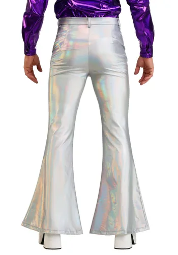 Vista 2 de Pantalones Disco Holográficos Multicolor