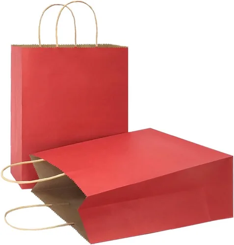 Vista 39 de AZOWA Bolsas de regalo de color azul claro, mini bolsas de papel kraft con asas para recuerdos de fiesta (4 x 2.4 x 6 pulgadas, azul, 12 unidades)