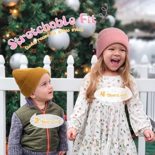 Vista 7 de FURTALK Gorros de invierno para niños y niñas, gorro de invierno para niños y niñas