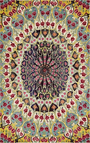 Vista 17 de Alfombra de Área de la Colección Vita de Unique Loom - O' Keefe (2' 2" x 3' 1" Rectángulo, Multicolor/Azul)