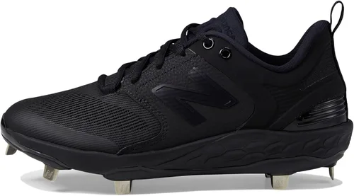 Vista 4 de New Balance - Zapatos de béisbol de metal Fresh Foam X 3000 V6 para hombre Negro/Negro