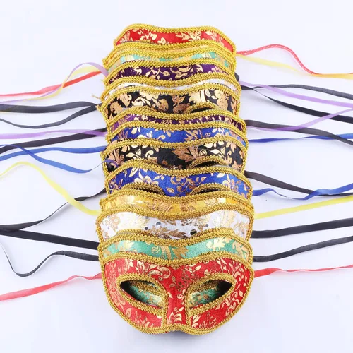 Vista 9 de Youthful 14 máscaras retro unisex, máscaras de media cara, máscaras para fiesta, máscaras venecianas vintage, máscaras de baile de graduación