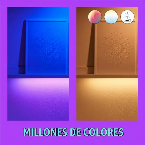 Vista 5 de WiZ Connected Kit de base de tira de luz LED de 13 pies + extensión, tira de luz LED multicolor que cambia de color para tu hogar inteligente