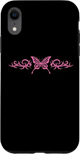 Vista 25 de Pink Butterfly Tattoo Harajuku Grunge Egirl y2k Aesthetic Case for iPhone 17