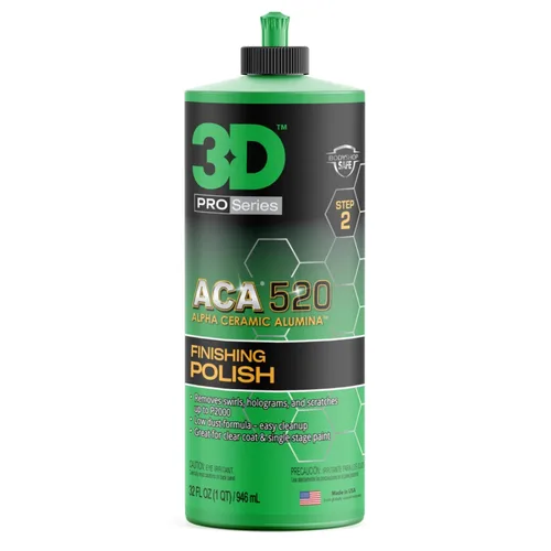 Vista 3 de 3D ACA 520 Pulimento de Acabado – 8 onzas – Paso 2 Body Shop Pulimento de Acabado – Fácil Limpieza, Acabado Superior, Sin Rellenos – Corrección