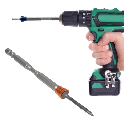 Vista 7 de Broca magnética PH2 Phillips para destornillador de cabeza cruzada, vástago hexagonal de 1/4 de pulgada, parada de profundidad para paneles de yeso