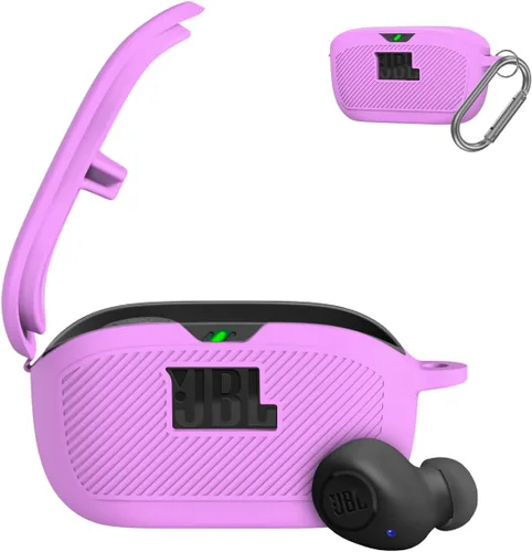 Vista 7 de Funda para Estuche de JBL Vibe Buds, Cubierta Protectora de Silicona Portátil Resistente a Rayones y Golpes con Diseño de Logo Visible Compatible