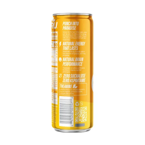 Vista 2 de GURU Bebida energética orgánica Tropical Punch, 12 FZ