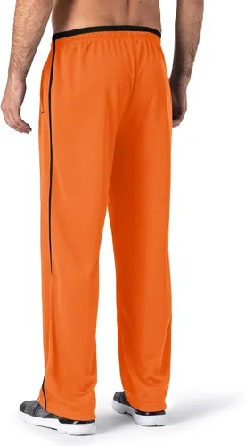 Vista 3 de Magnivit - Pantalones deportivos ligeros para hombre, ajuste holgado, parte inferior abierta, de malla, atléticos, con bolsillos con cremallera