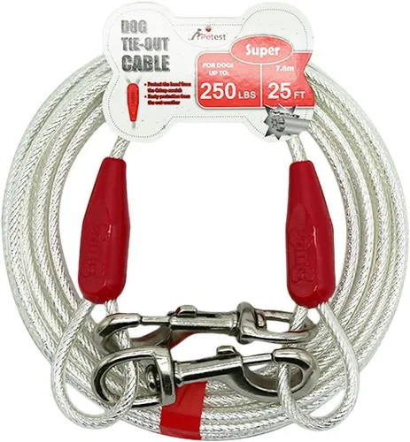 Vista 8 de Petest Cable de amarre reflectante de 15 pies para perros pequeños de hasta 35 libras